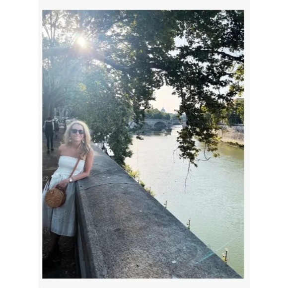 Thakoon Collective Eyelet Tie Waist Dress in White 4 Womens Strapless Cotton Mid - Picture 10 of 11